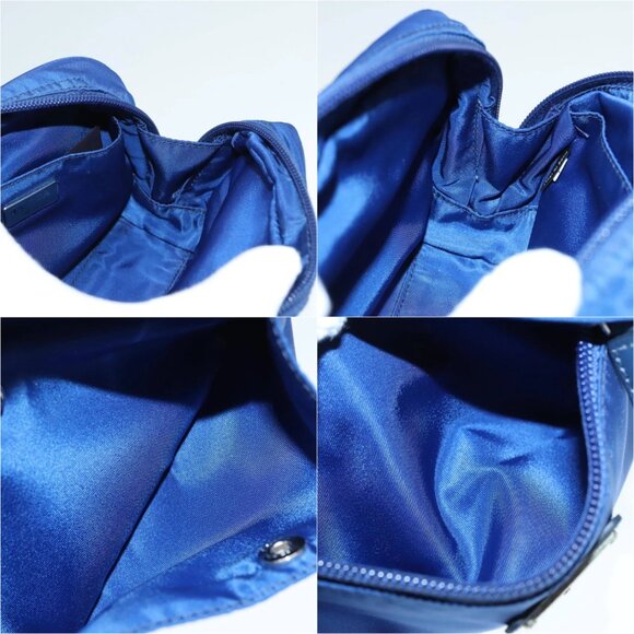 PRADA Pouch Nylon Blue Silver Auth 88220V - Picture 15 of 16